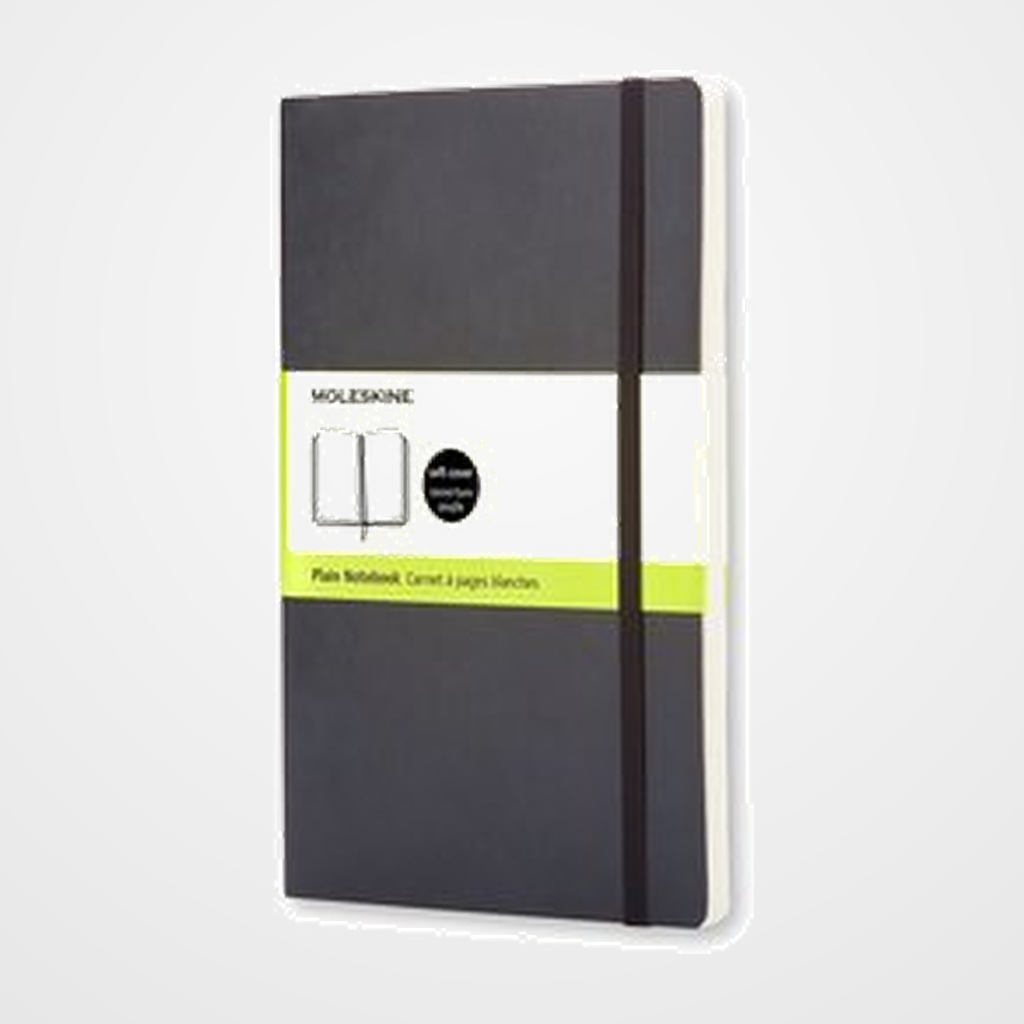 CUADERNO MOLESKINE CLASICO TAPA BLANDA 13x21 192h 70gr. LISA con GOMA NEGRA