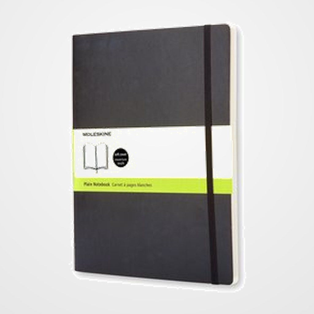 CUADERNO MOLESKINE CLASICO TAPA BLANDA 19x25 192h 70gr. LISA con GOMA NEGRA