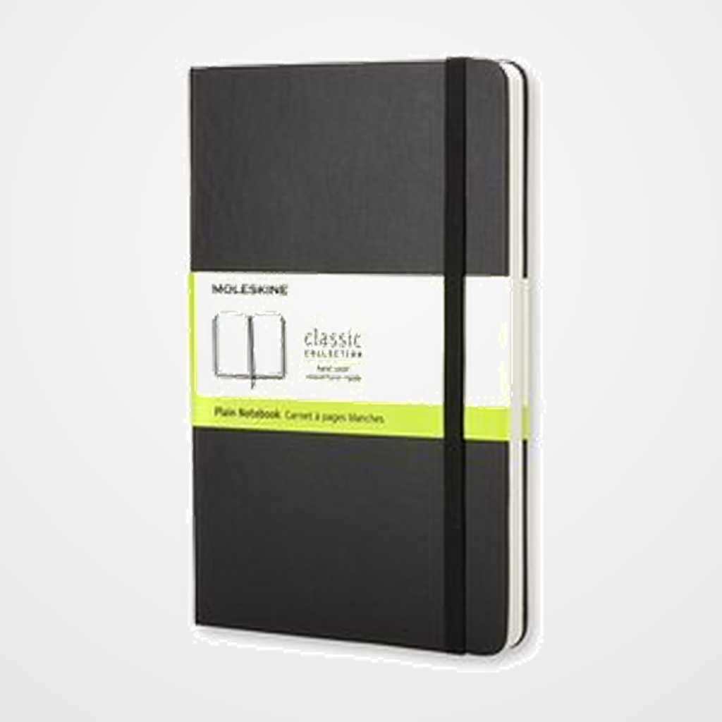 CUADERNO MOLESKINE CLASICO TAPA DURA 9x14 192h 70gr. LISA con GOMA NEGRA