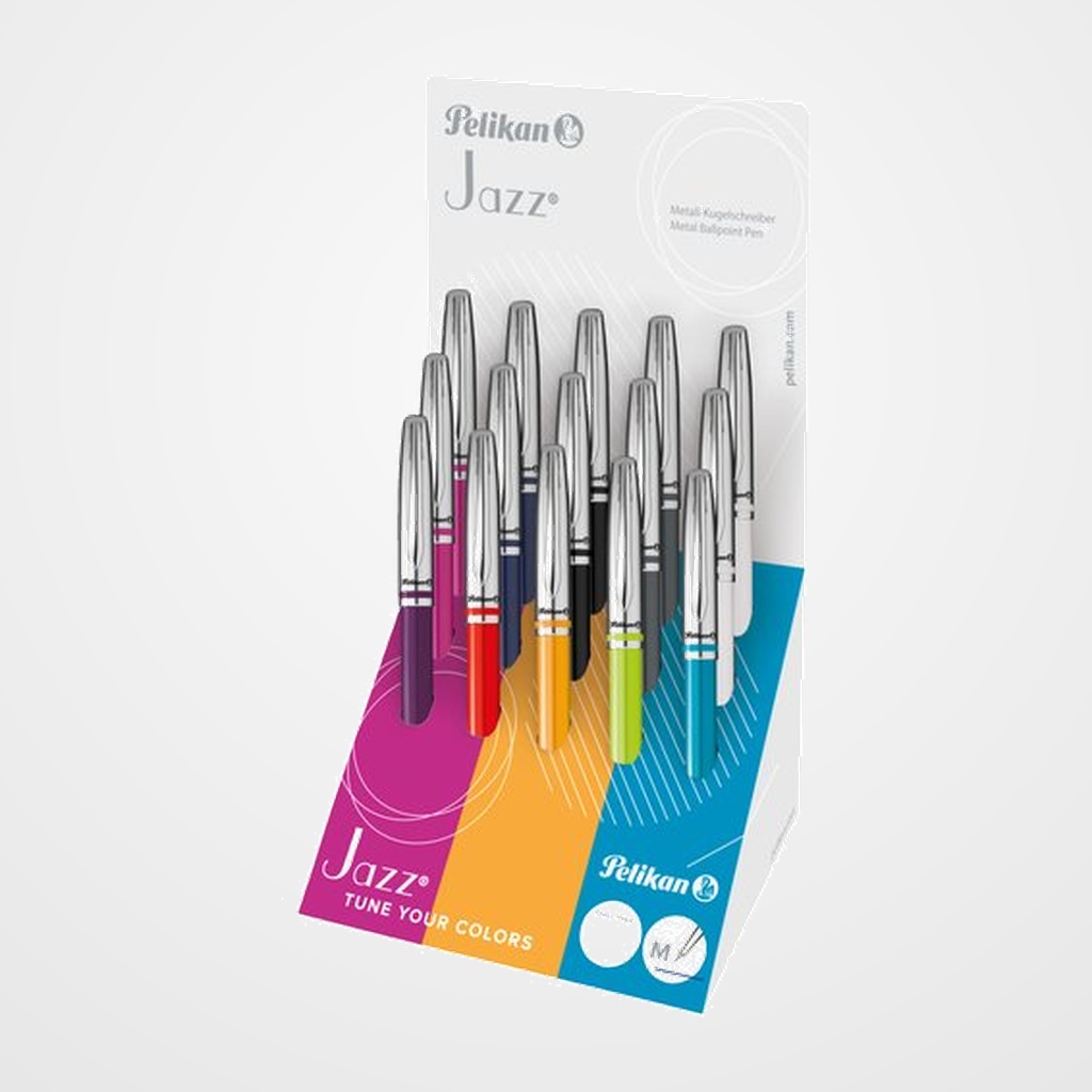 BOLIGRAFO PELIKAN JAZZ CLASSIC COLLECTION SURTIDO EXPOSITOR de 15 (607773)