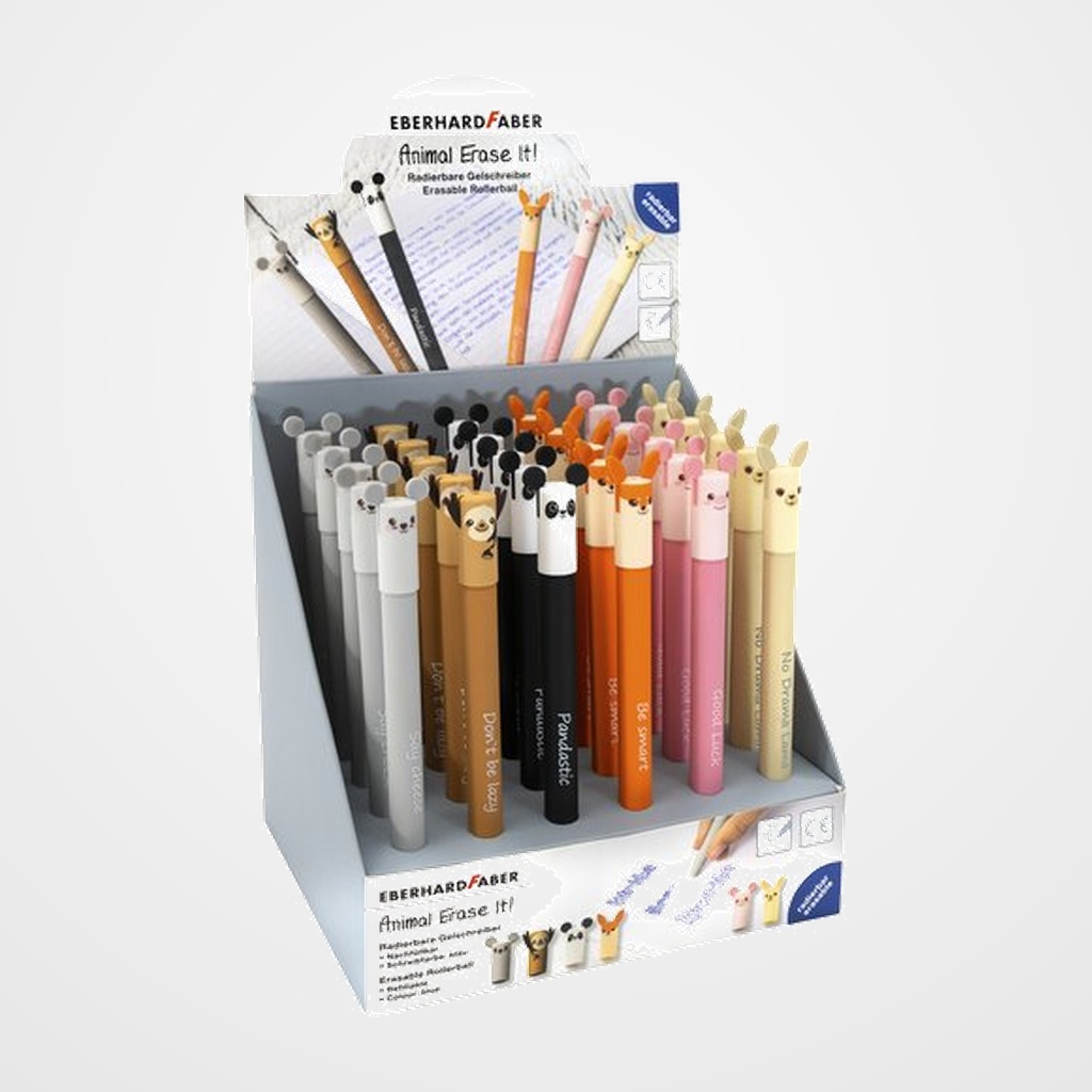BOLIGRAFO BORRABLE EBERHARD FABER ANIMALES EXPOSITOR de 36