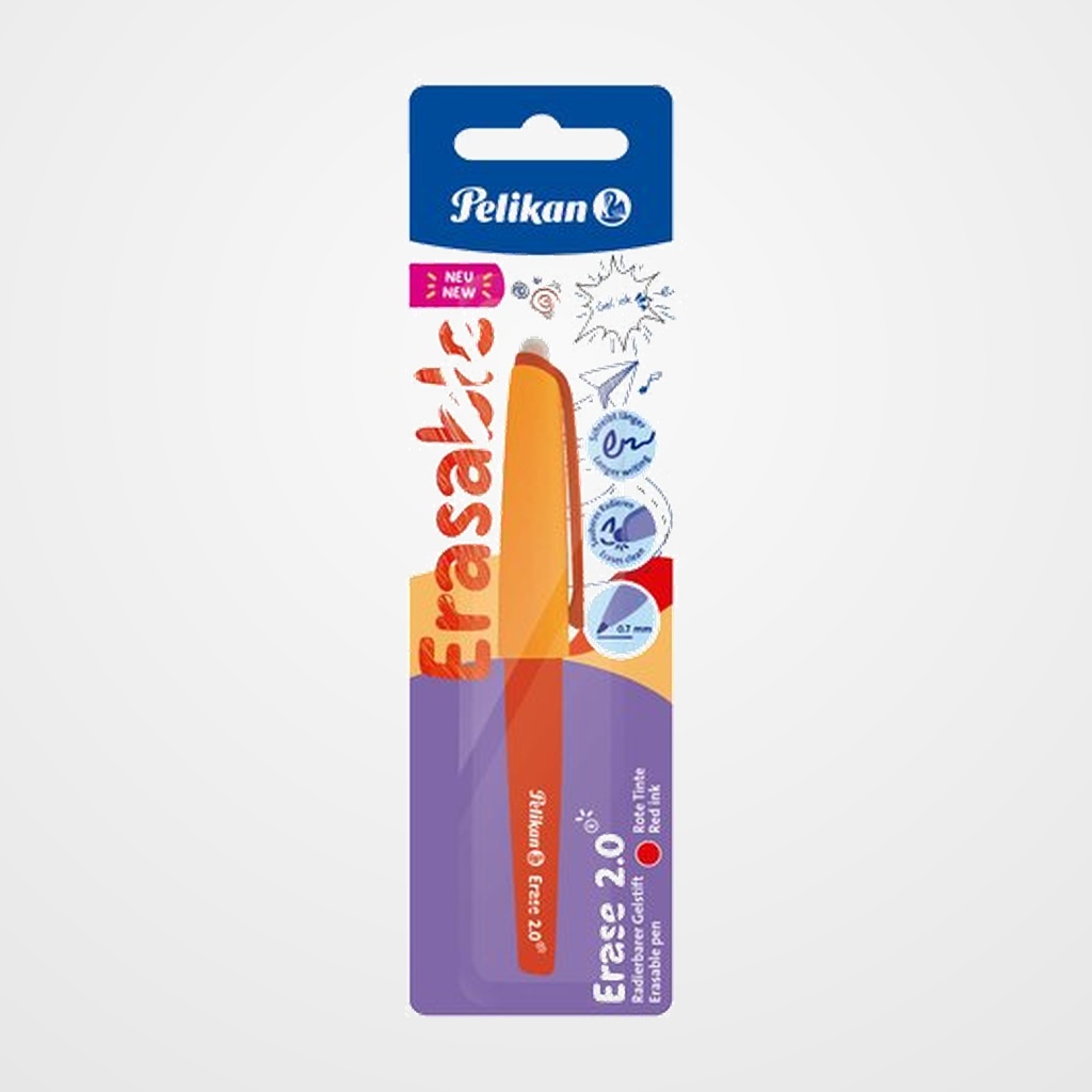 BOLIGRAFO PELIKAN ERASE 2.0 ROJO BLISTER DE 1 (9582420)