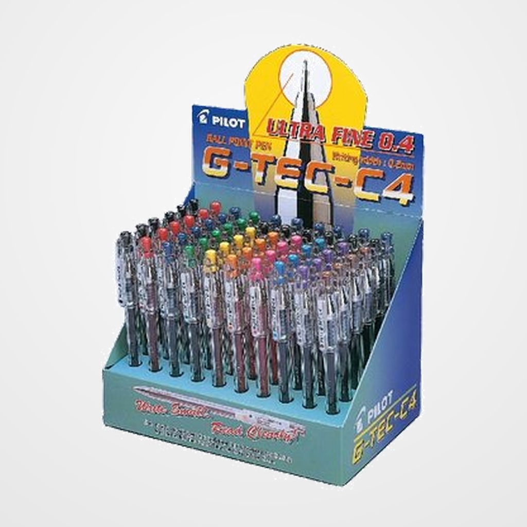 ROLLER GEL PILOT G-TEC-C4 EXPOSITOR de 60