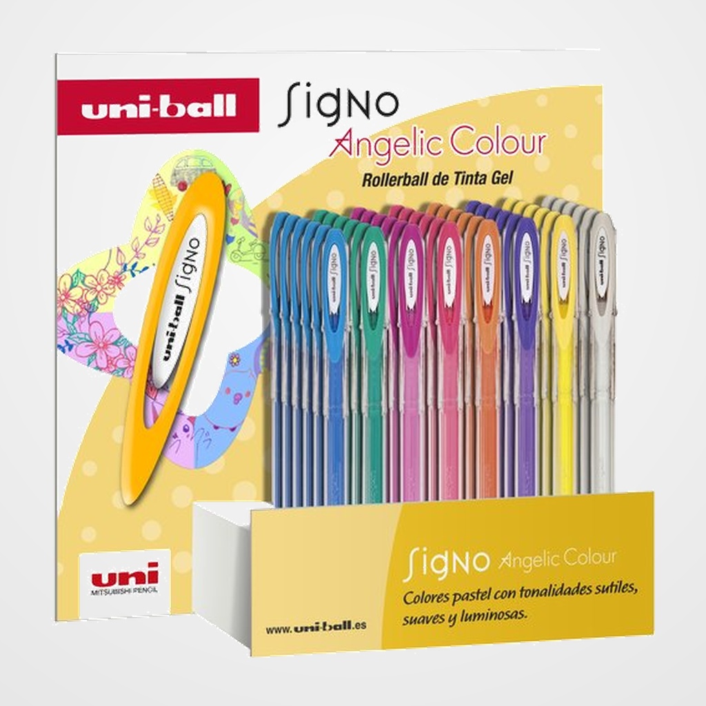 ROLLER GEL UNI-BALL SIGNO ANGELIC COLOUR 0,7 (UM-120AC) EXPOSITOR de 48