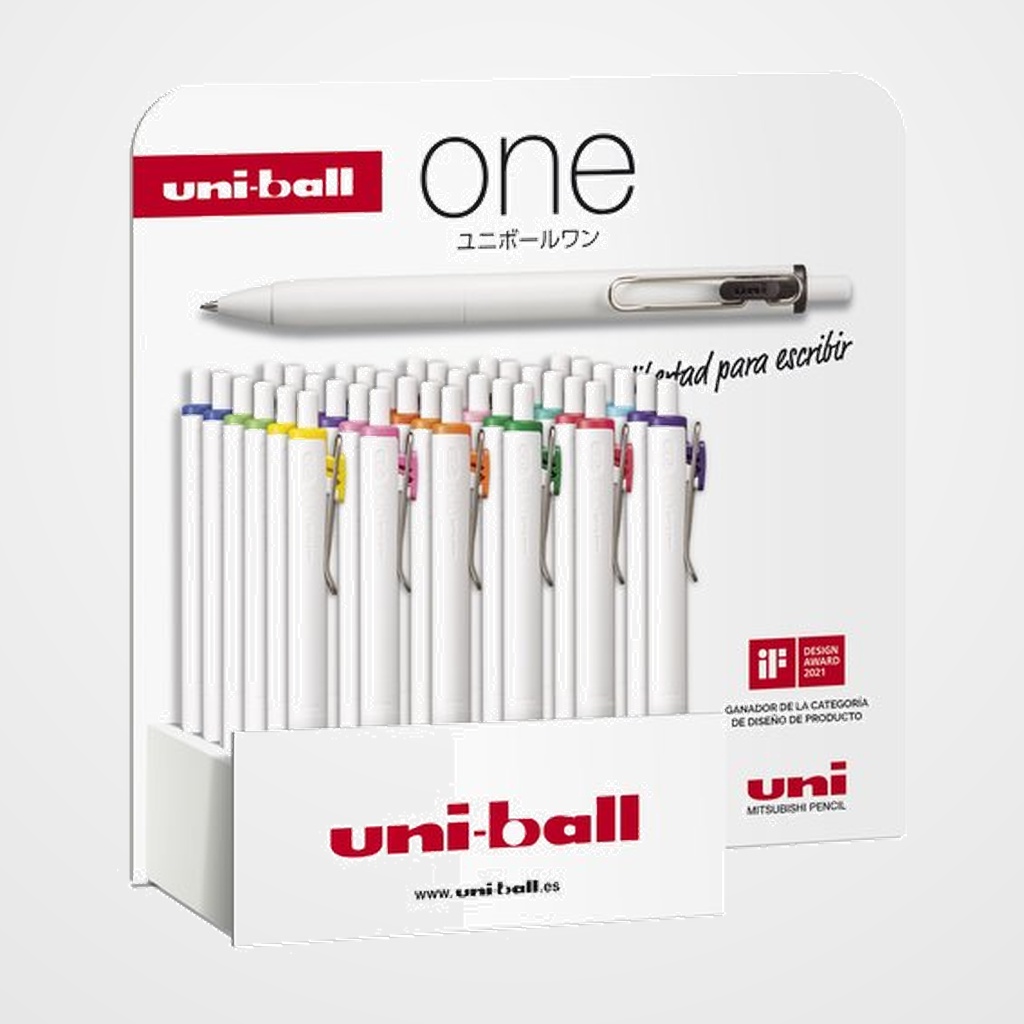 ROLLER GEL RT. UNI-BALL ONE 0,7 (UMN-S-07) EXPOSITOR de 36