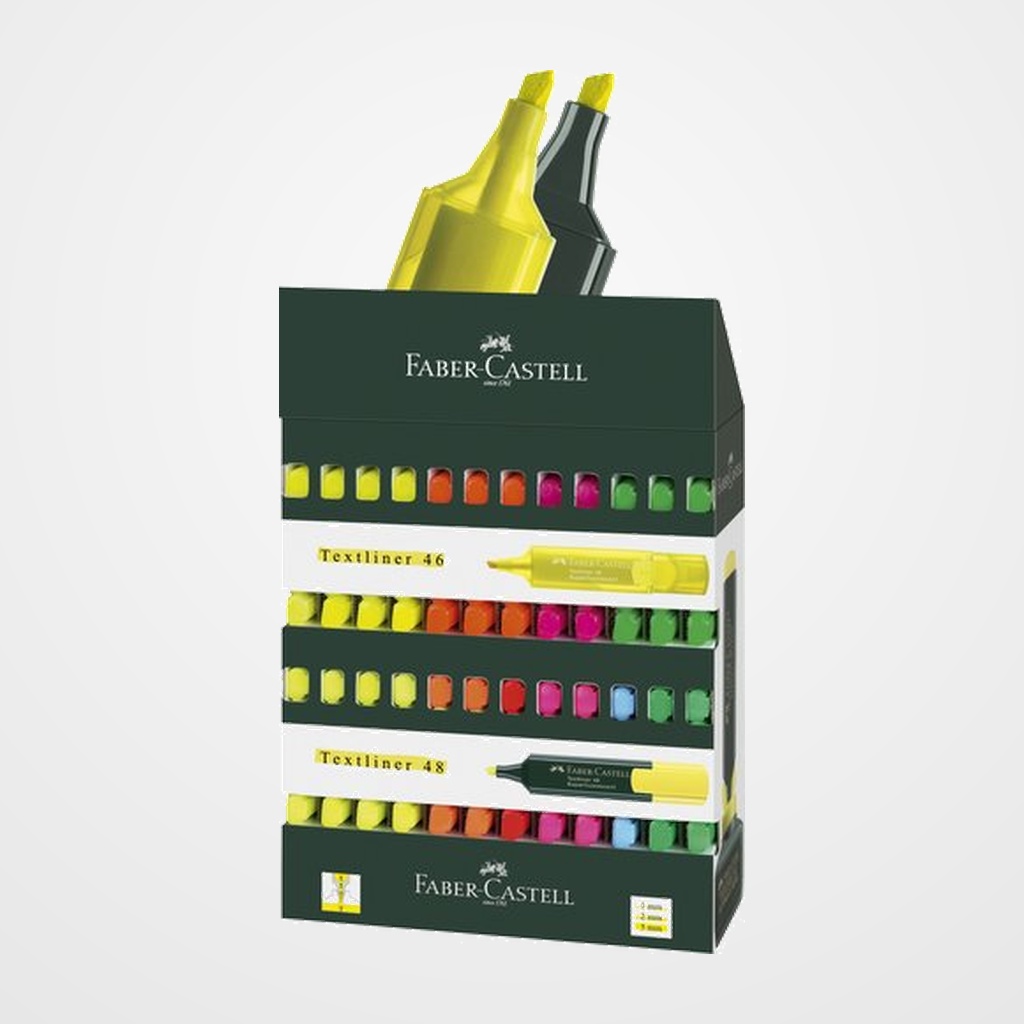 MARCADOR FLUOR FABER-CASTELL TEXTLINER 48 EXPOSITOR de 120