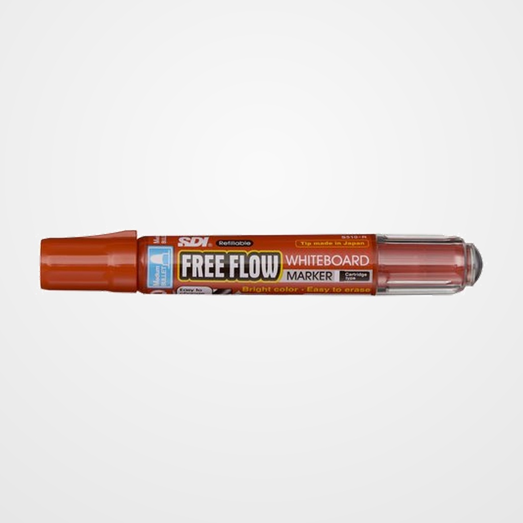 MARCADOR PIZARRA FREE FLOW RECARGABLE CONICO ROJO