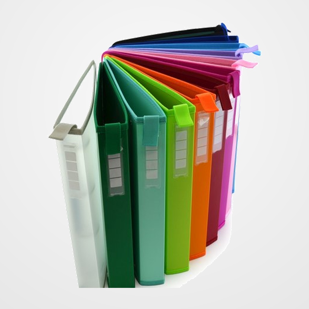 CARPETA de ANILLAS COLORLINE PP A4 4 an.40 mm CON TARJETERO