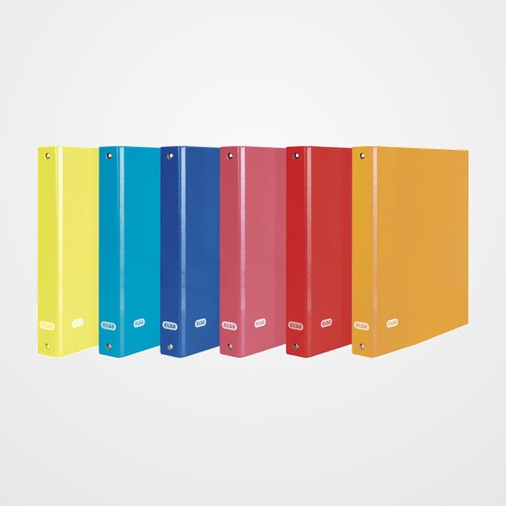 CARPETA de ANILLAS ELBA CARTON FORRADO COLOR Fº 4 an.MIXTAS 25mm 6 col.surt. (13100920)
