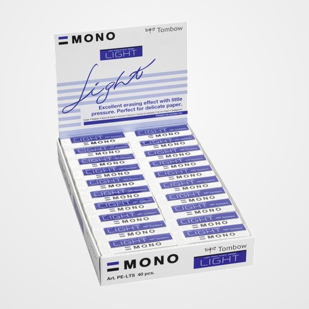GOMA de BORRAR TOMBOW LIGHT 13g CAJA DE 40