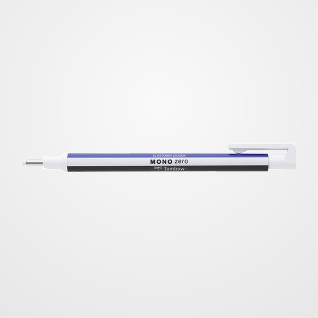 PORTAGOMAS TOMBOW MONO ZERO PUNTA REDONDA 2,3 mm. CUERPO BLANCO/AZUL/NEGRO