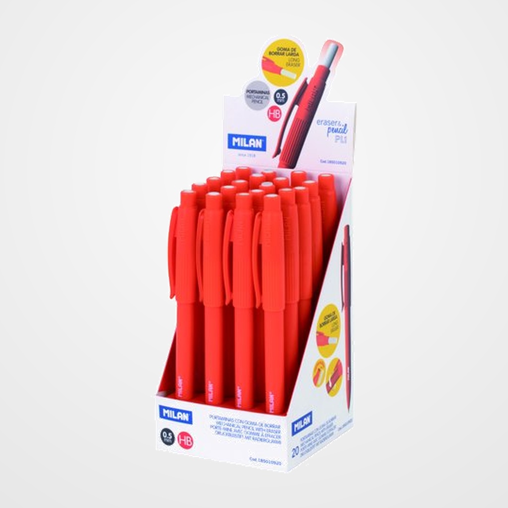 PORTAMINAS MILAN PL1 TOUCH 0,5 mm EXPOSITOR de 20