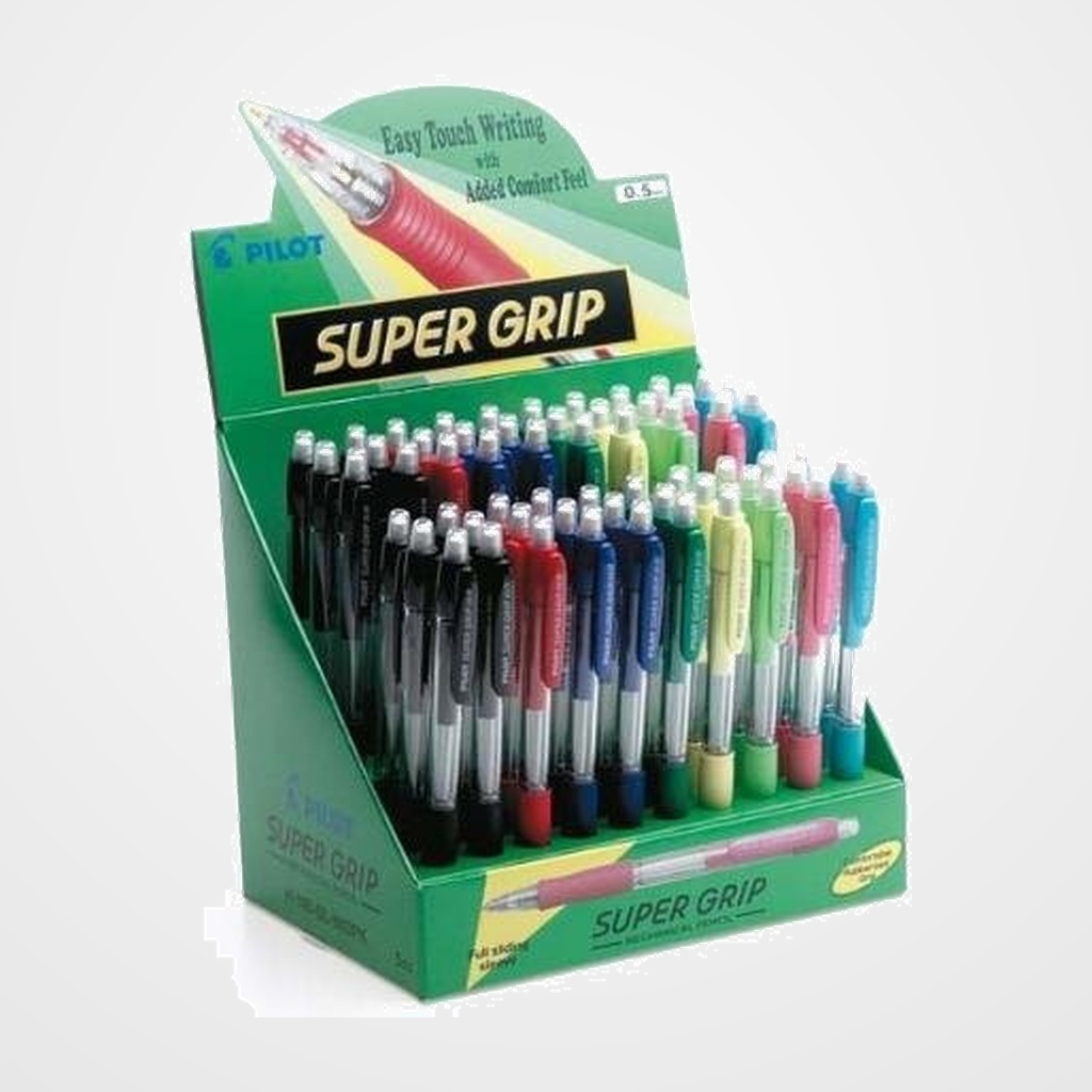 PORTAMINAS PILOT H-185 SUPERGRIP 0,5 mm EXPOSITOR de 60