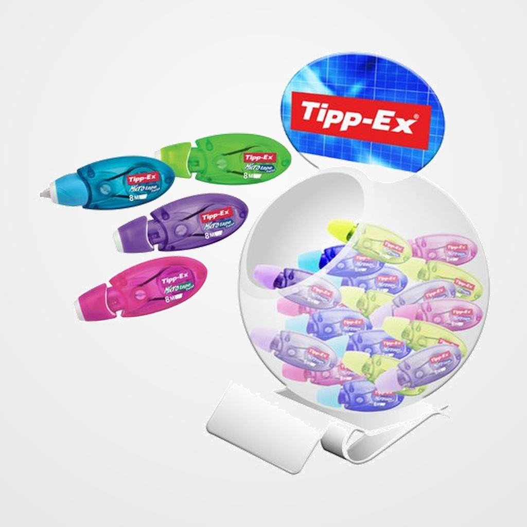 CORRECTOR CINTA TIPPEX MICRO TAPE TWIST 5 mm x 8 m EXPOSITOR de 60