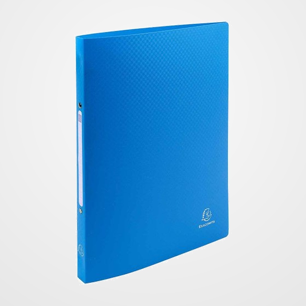 CARPETA de ANILLAS EXACOMPTA PP A4 2 an.REDONDA 15mm AZUL