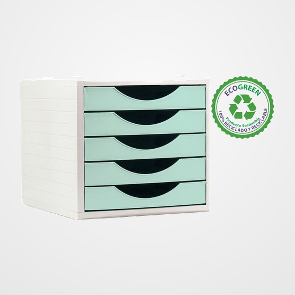 MODULO 5 CAJONES ARCHIVO 2000 ARCHIVOTEC VERDE PASTEL