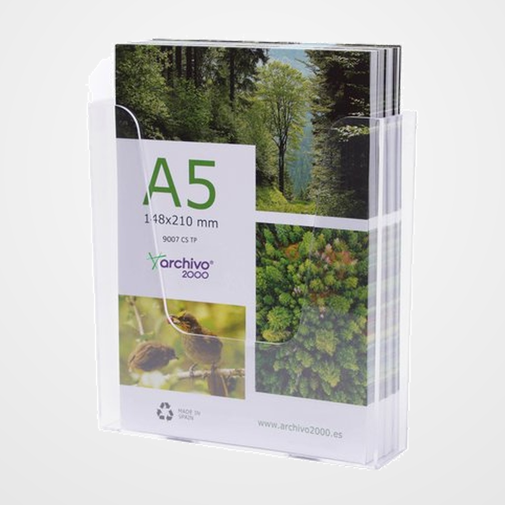 EXPOSITOR MURAL ARCHIVO 2000 PREMIUM ANTIMICROBIANO SANITIZED A5 VERTICAL CRISTAL
