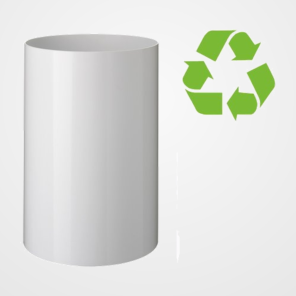 PAPELERA PLASTICO CERRADA A.2000 BLANCA
