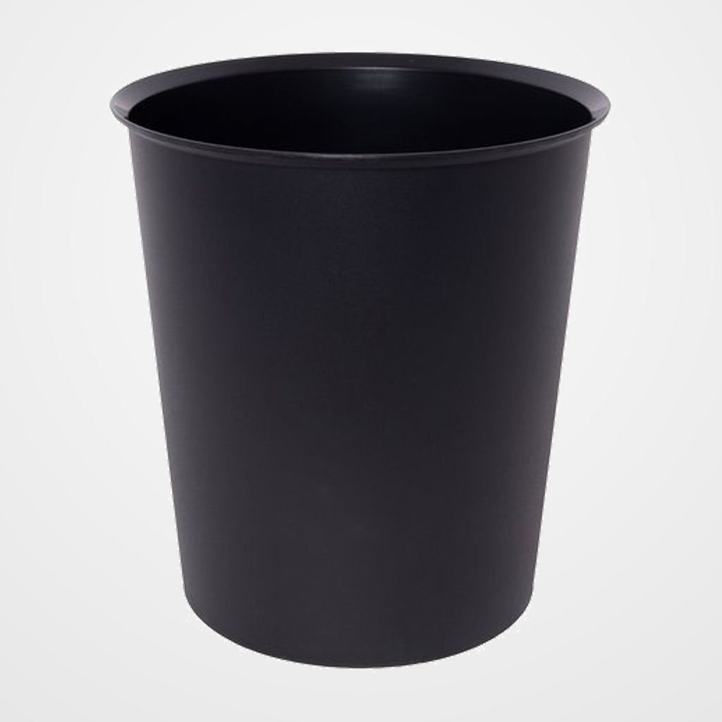 PAPELERA PLASTICO CERRADA A.2000 18 LITROS NEGRO