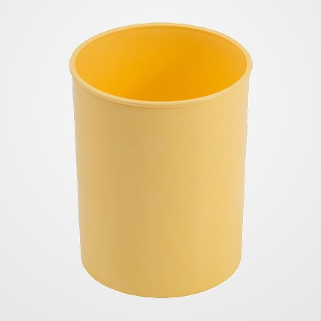 CUBILETE FAIBO PLASTICO AMARILLO PASTEL