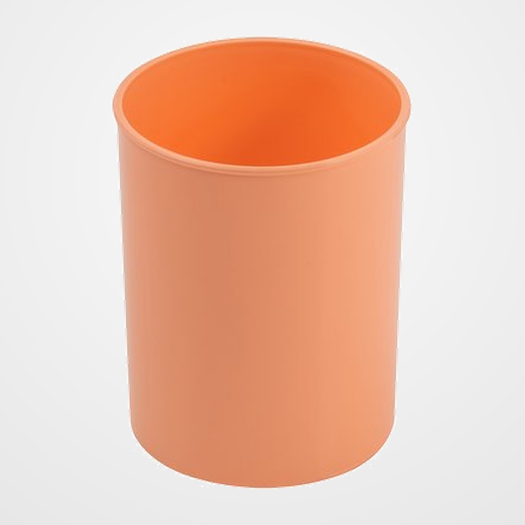 CUBILETE FAIBO PLASTICO NARANJA PASTEL