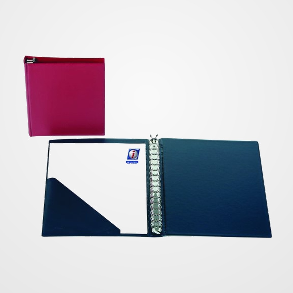 CARPETA de ANILLAS IBERPLAS PVC OFICINA Fº 16 an.25mm ACOLCHADA CUERO VIEJO