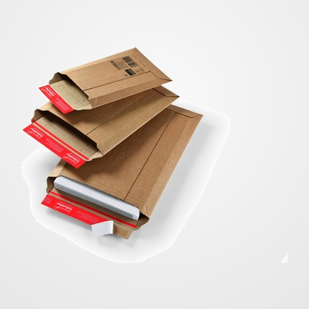 SOBRE-BOLSA COLOMPAC 303x413x50 CARTON CORRUGADO C/FUELLE CAJA de 100