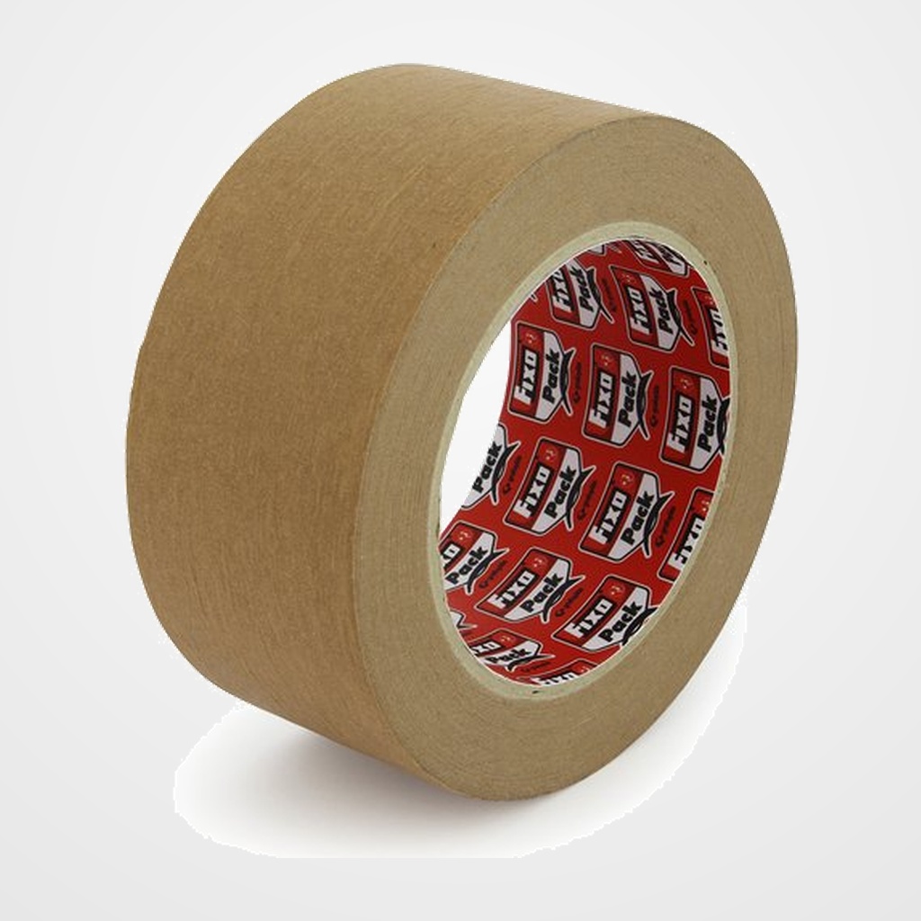 CINTA de EMBALAJE FIXO PAPEL KRAFT CAUCHO rollo 50x50 MARRON