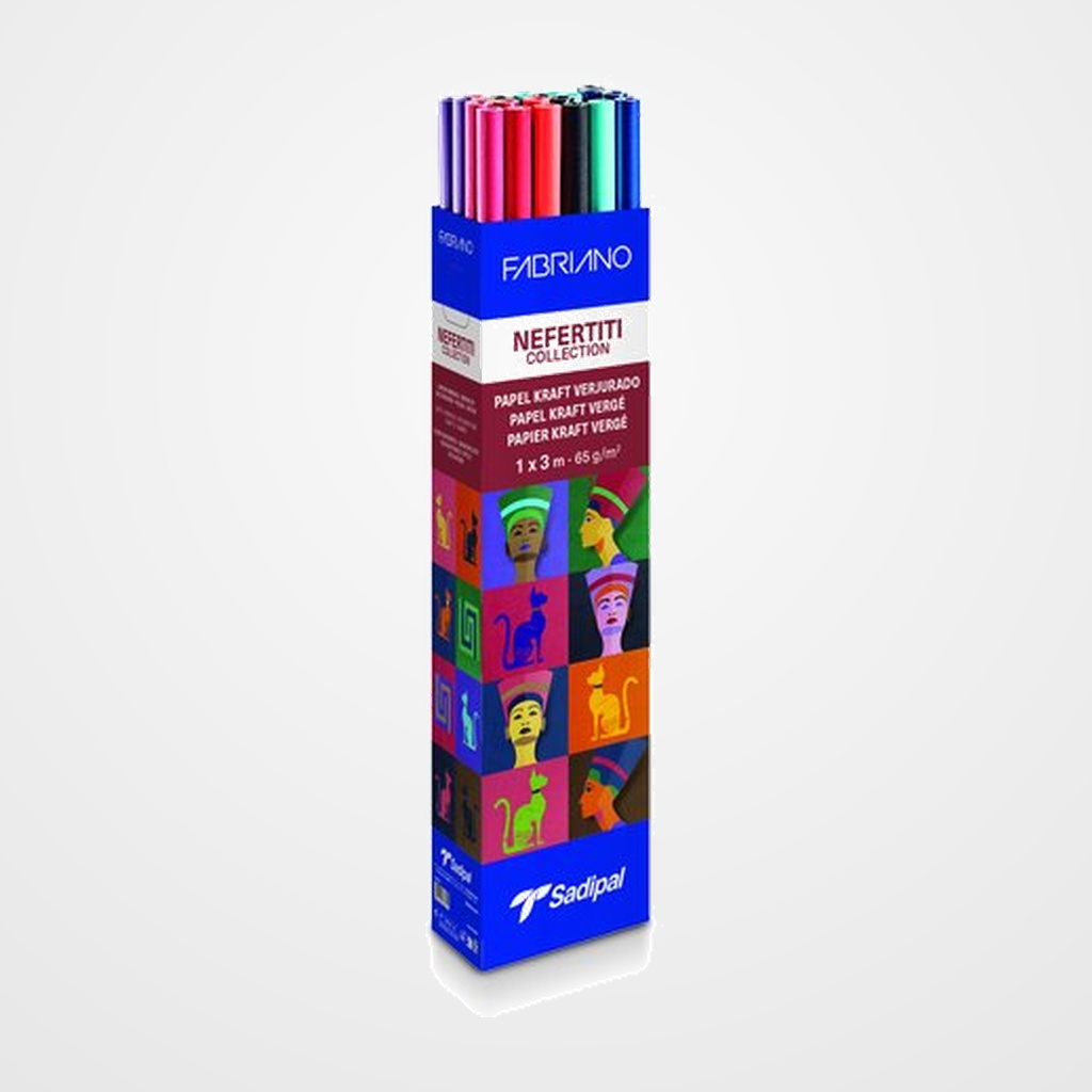 PAPEL de EMBALAR KRAFT ROLLO SADIPAL NEFERTITI  1x3m EXPOSITOR 30