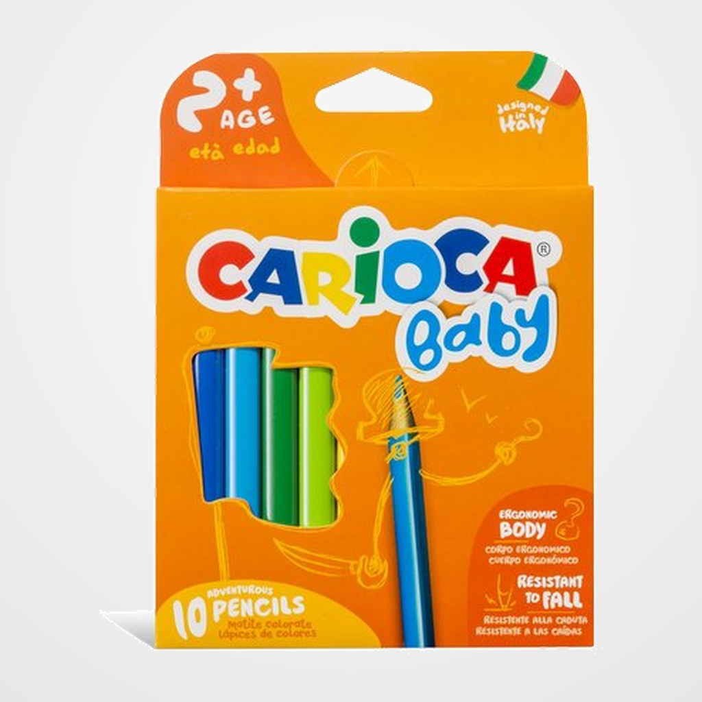 LAPICES de COLORES CARIOCA BABY CAJA de 10
