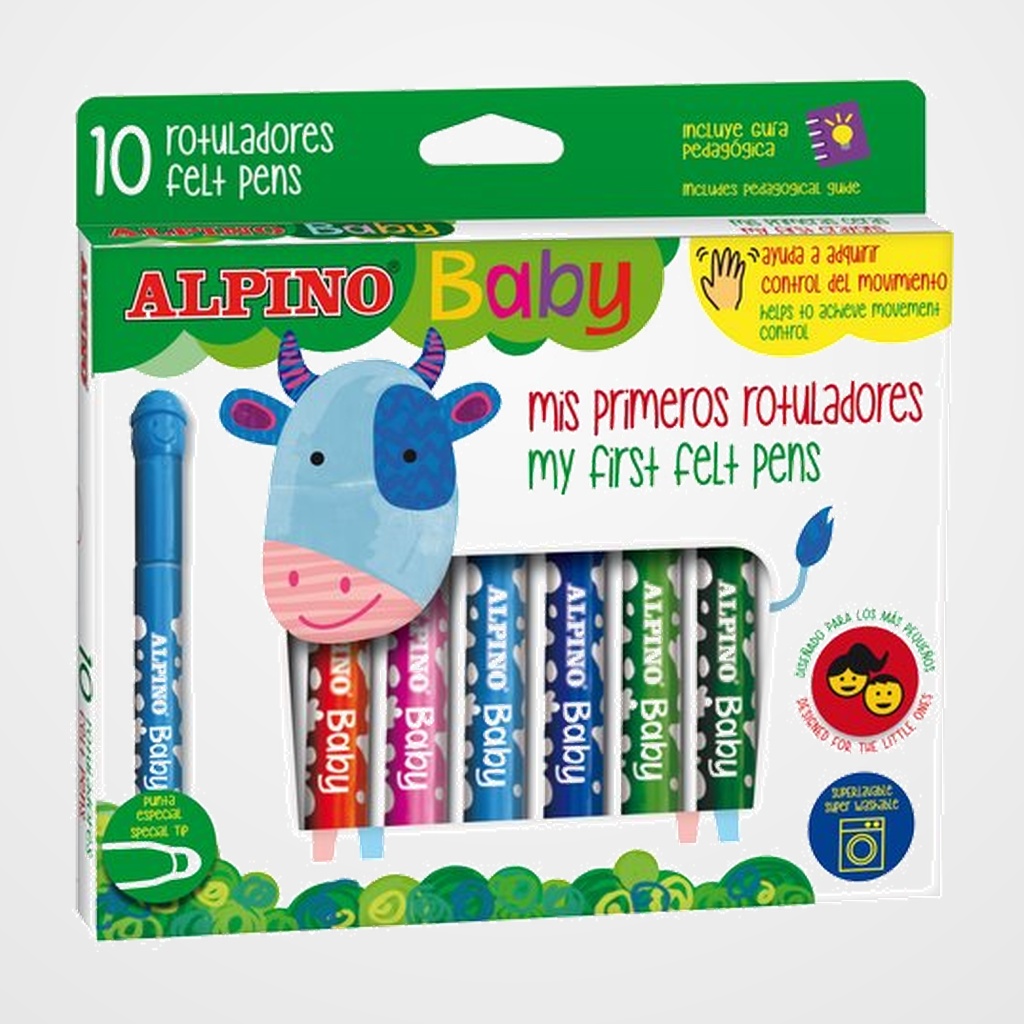 ROTULADOR FIBRA ALPINO BABY ESTUCHE de 10