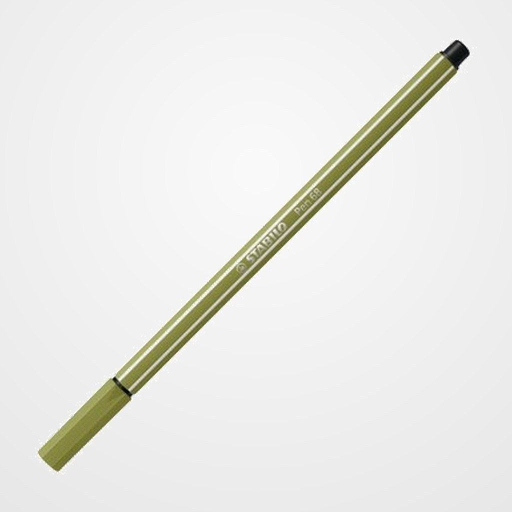 ROTULADOR FIBRA STABILO PEN 68  VERDE BARRO