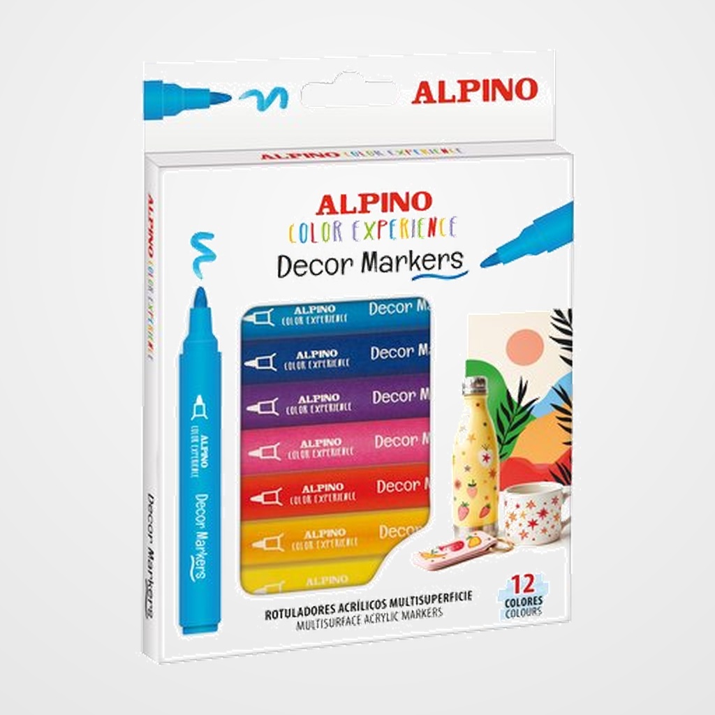 ROTULADOR FIBRA ALPINO COLOR EXPERIENCE DECOR ESTUCHE de 12