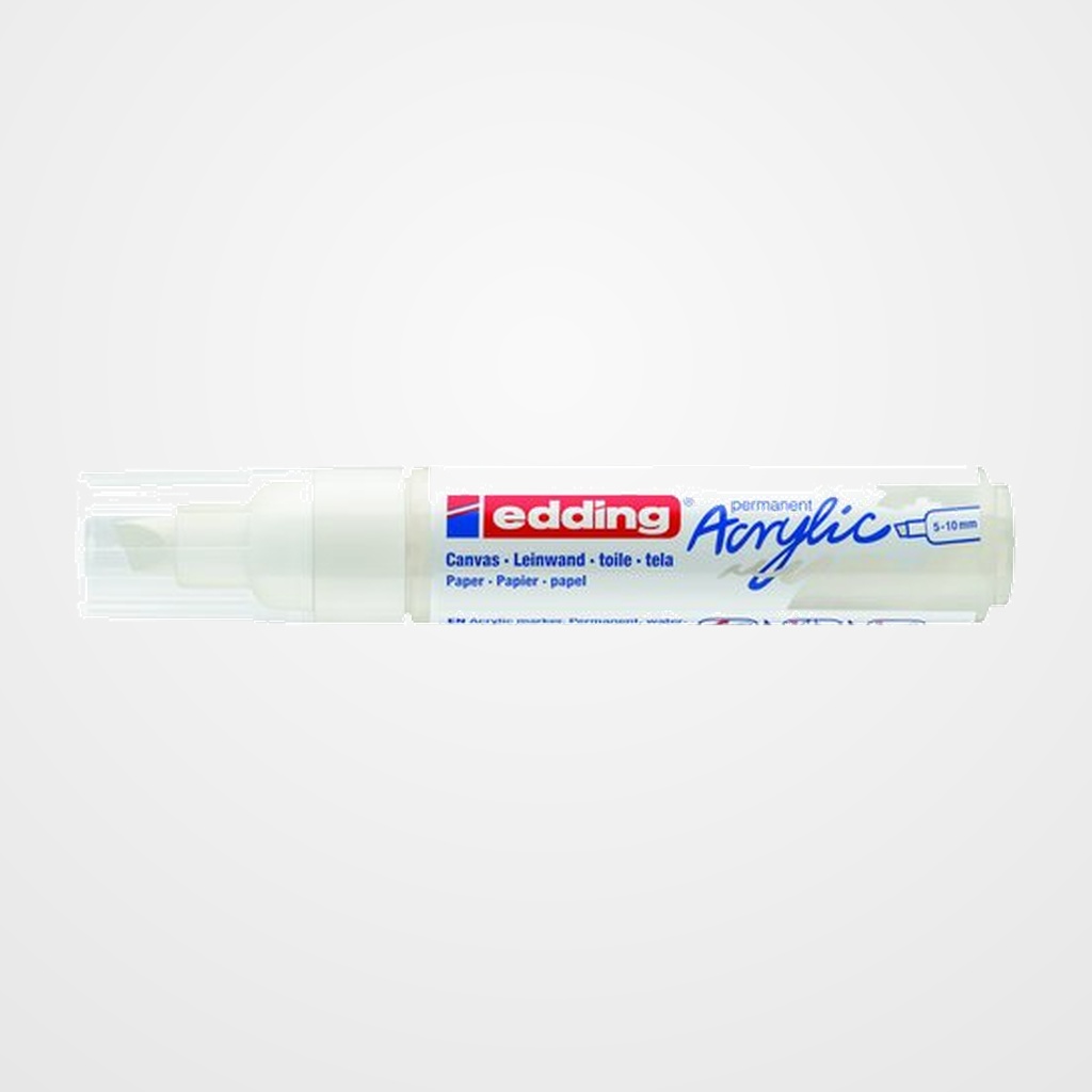 MARCADOR ACRYLIC EDDING 5000 BISELADO (5-10 mm) BLANCO