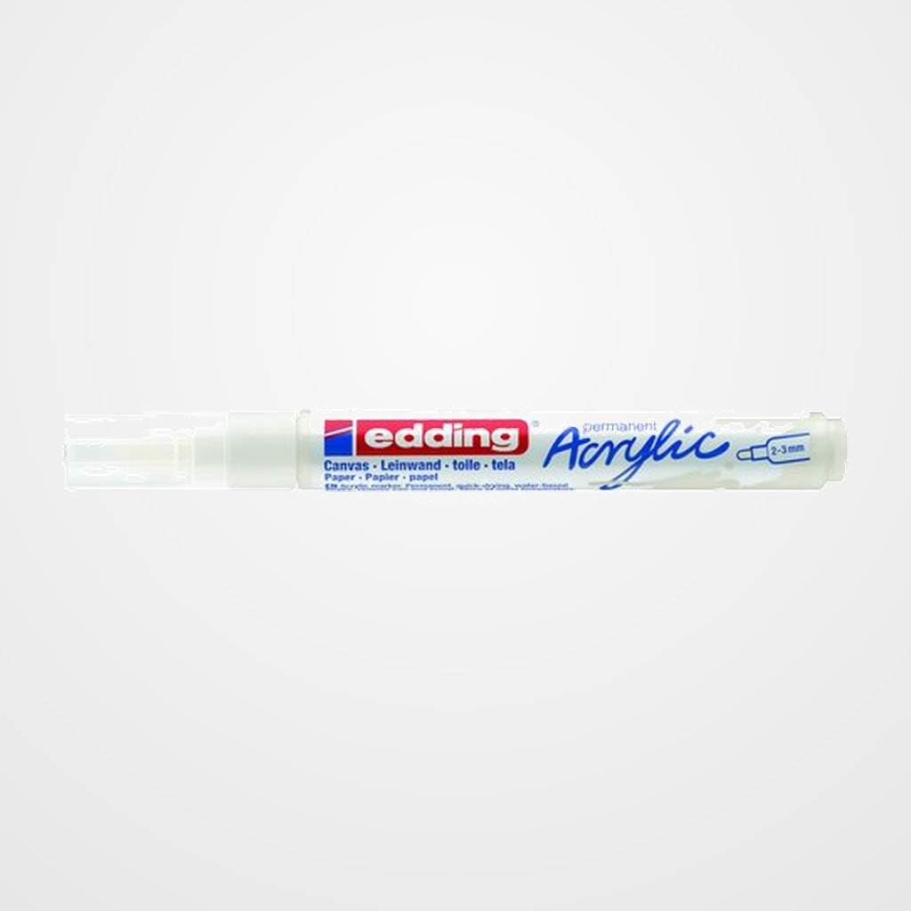 MARCADOR ACRYLIC EDDING 5100 CONICO (2-3 mm) BLANCO