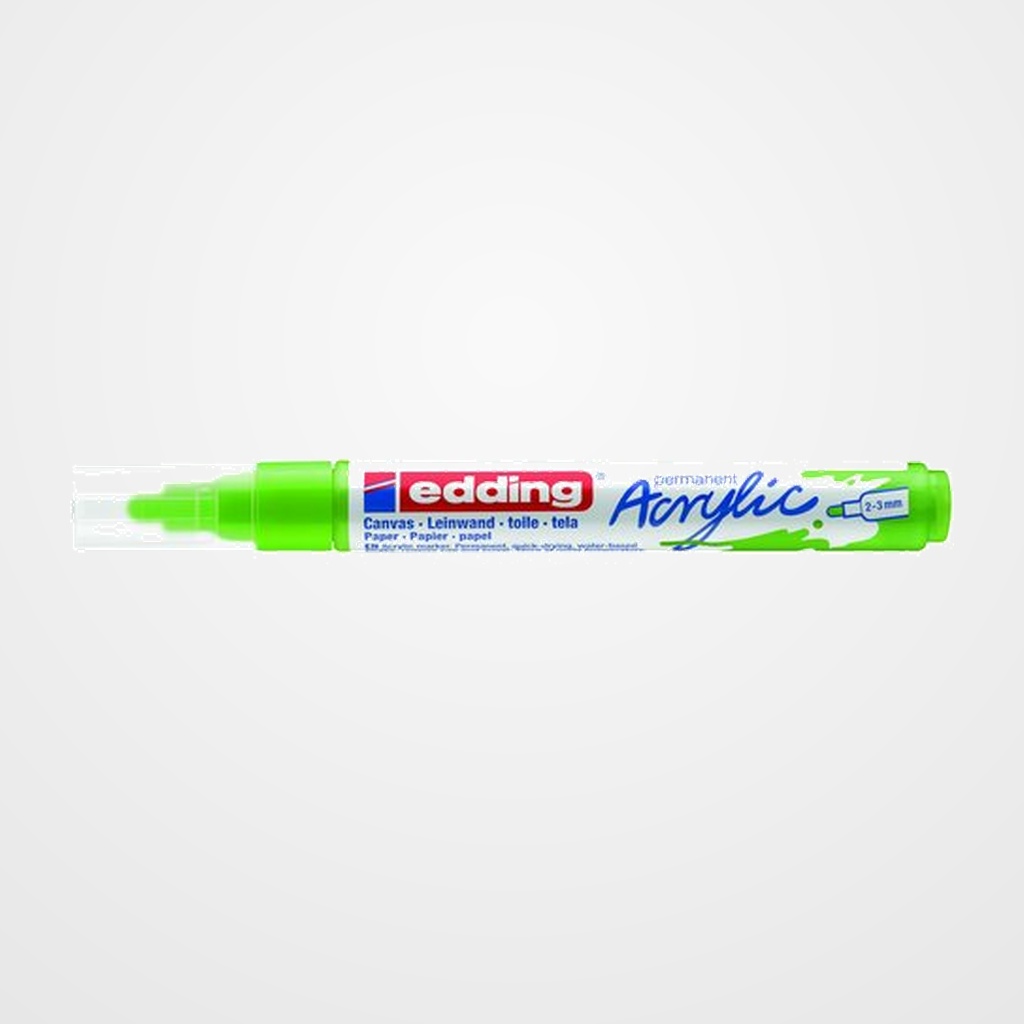 MARCADOR ACRYLIC EDDING 5100 CONICO (2-3 mm) VERDE LIMON