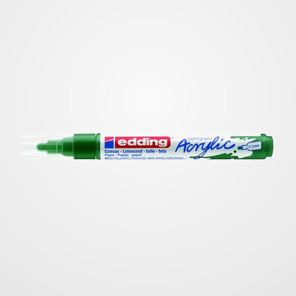 MARCADOR ACRYLIC EDDING 5100 CONICO (2-3 mm) VERDE MUSGO