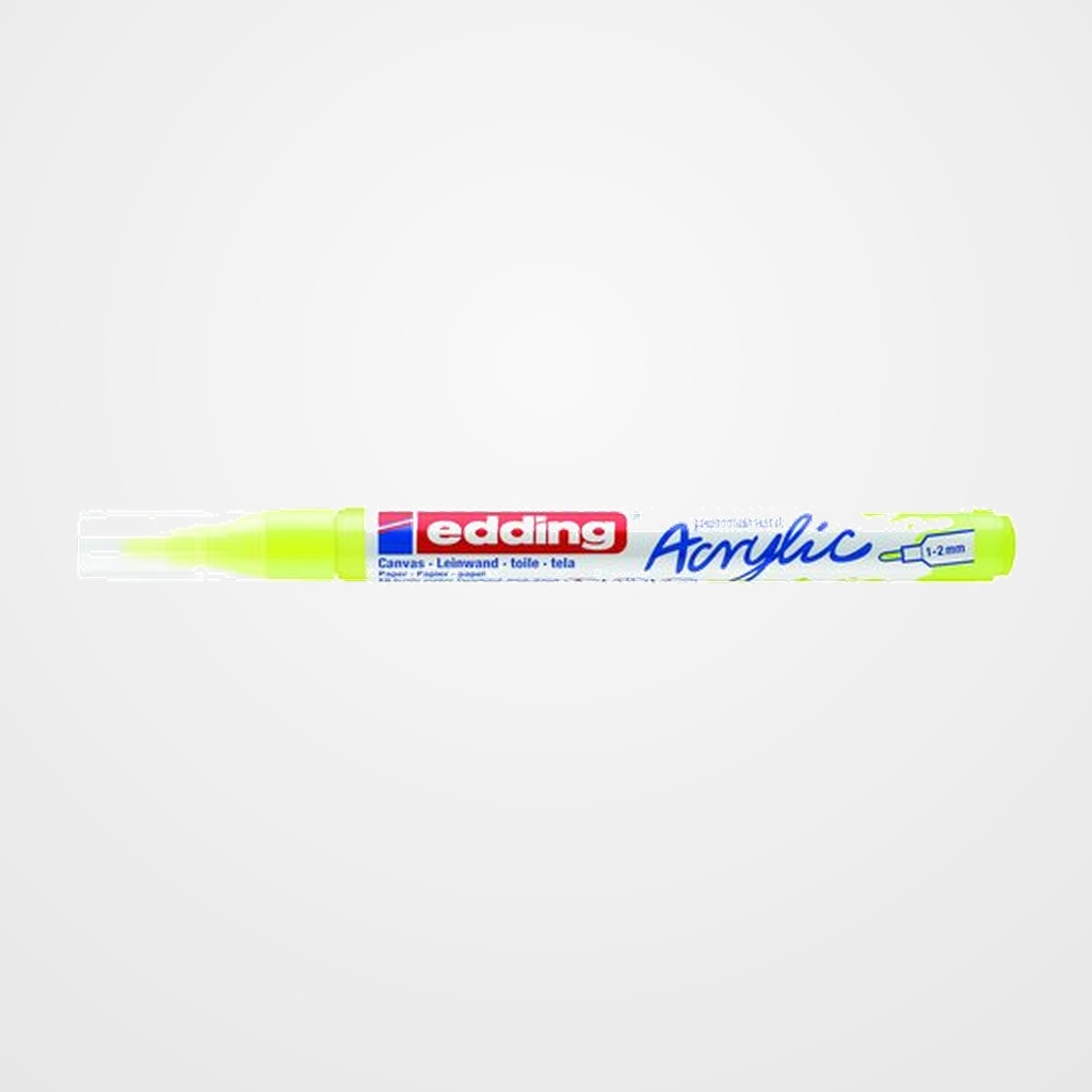 MARCADOR ACRYLIC EDDING 5300 CONICO (1-2 mm) AMARILLO NEON