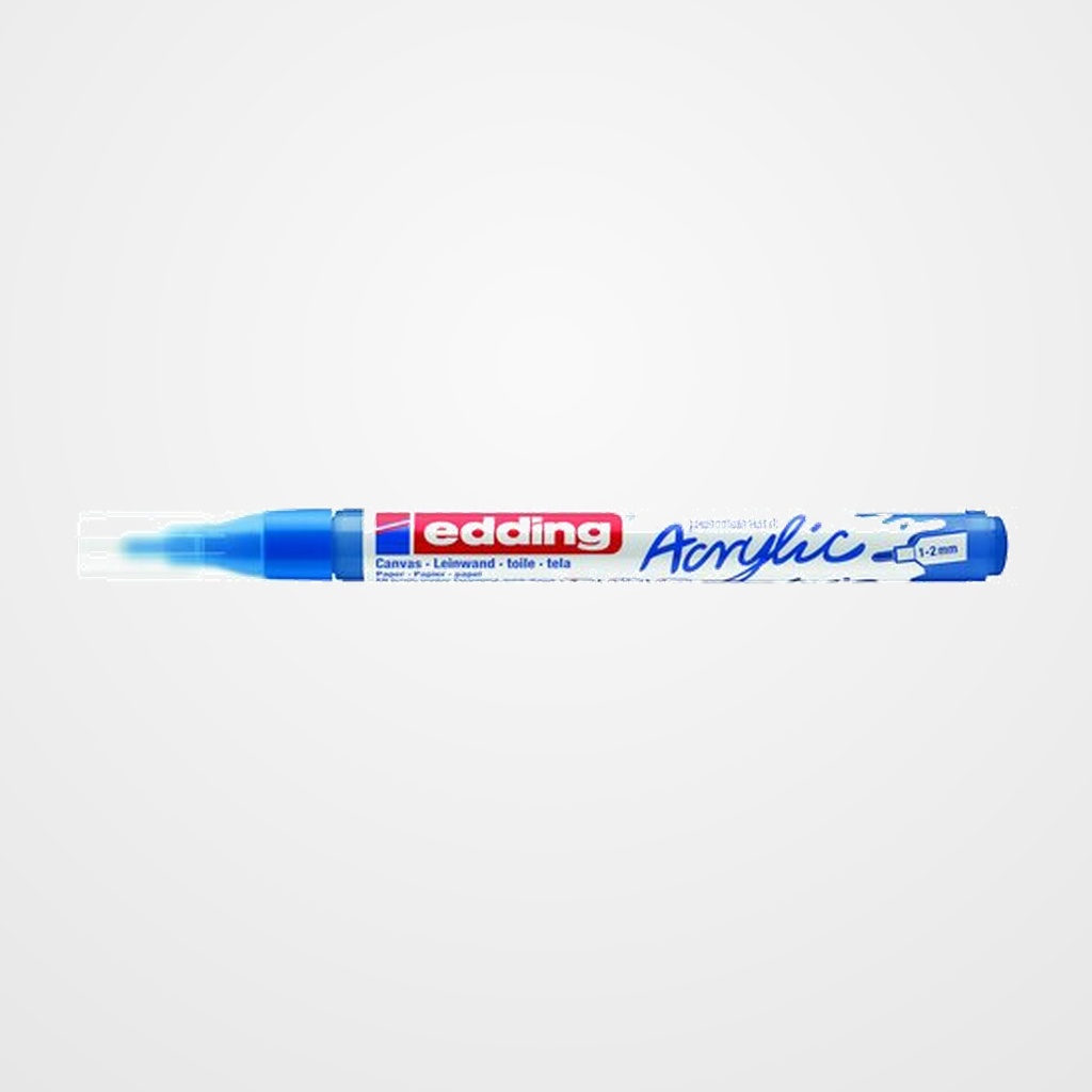 MARCADOR ACRYLIC EDDING 5300 CONICO (1-2 mm) AZUL GENCIANA