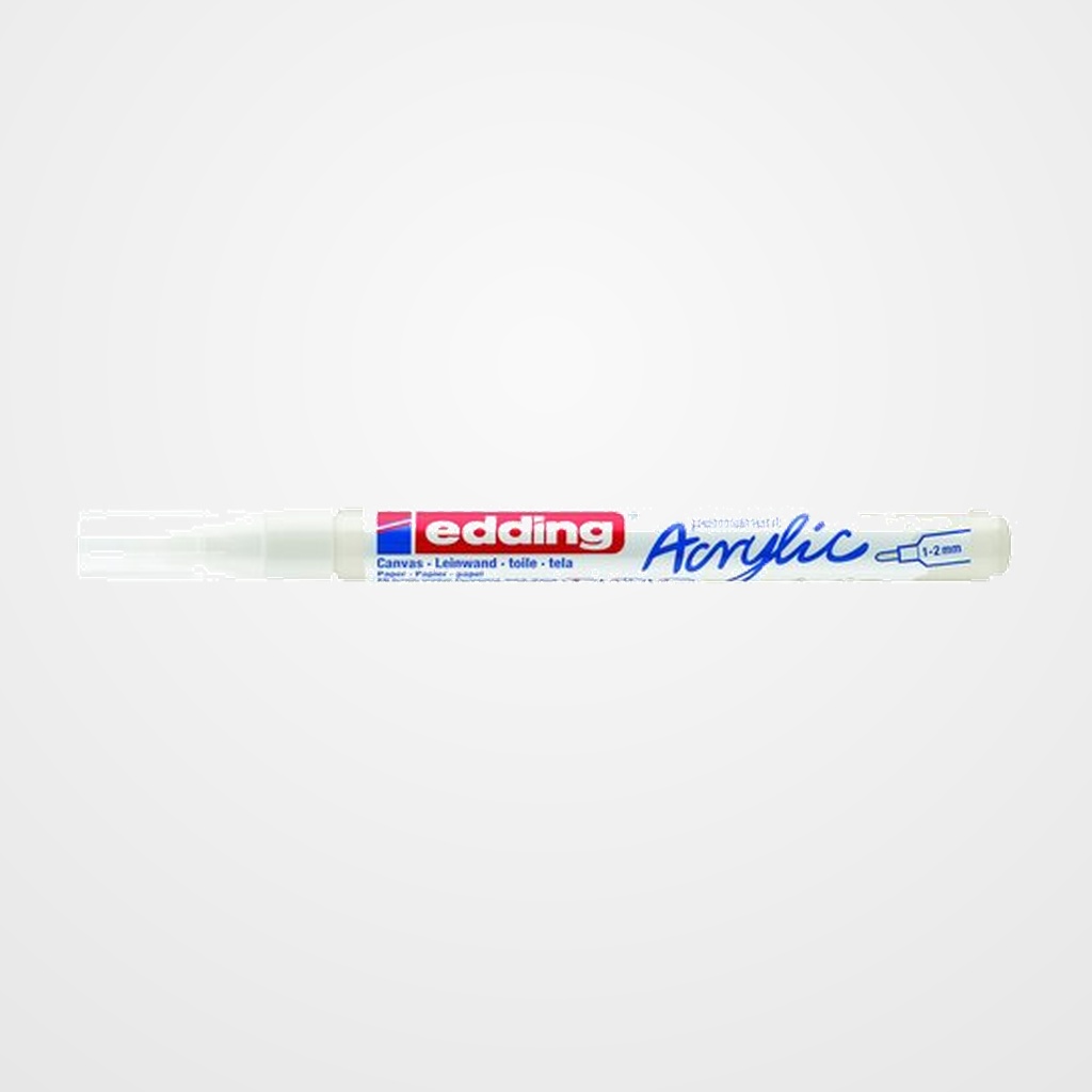 MARCADOR ACRYLIC EDDING 5300 CONICO (1-2 mm) BLANCO