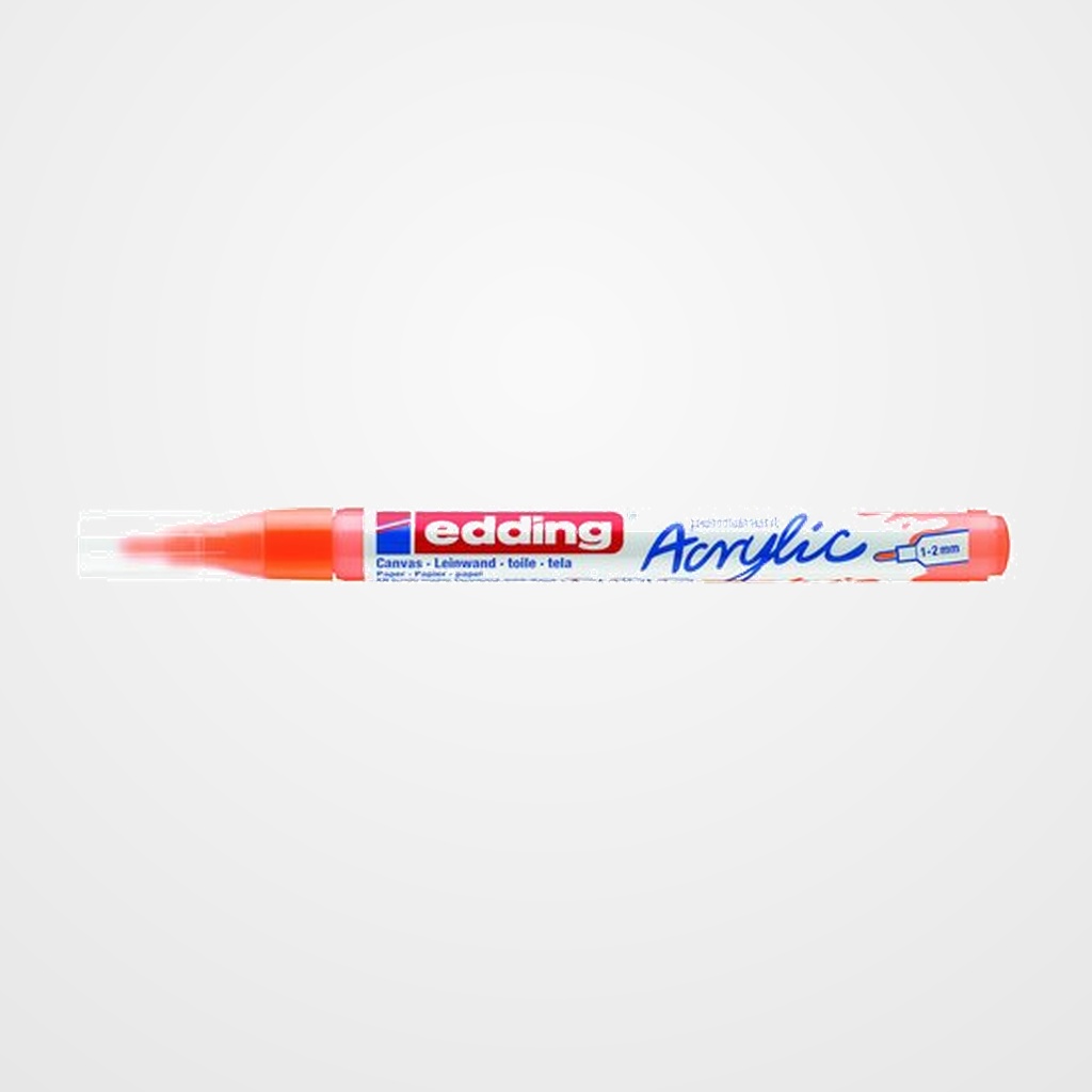 MARCADOR ACRYLIC EDDING 5300 CONICO (1-2 mm) NARANJA NEON
