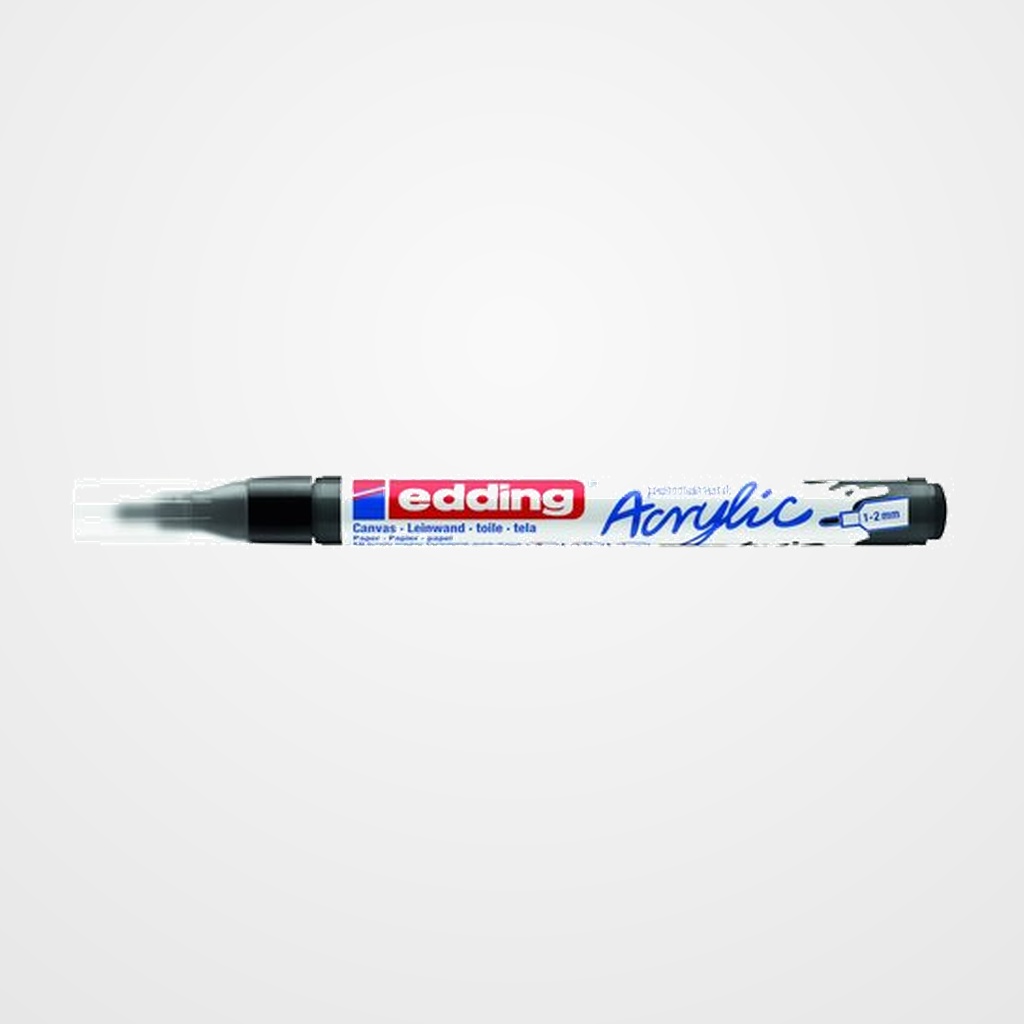 MARCADOR ACRYLIC EDDING 5300 CONICO (1-2 mm) NEGRO
