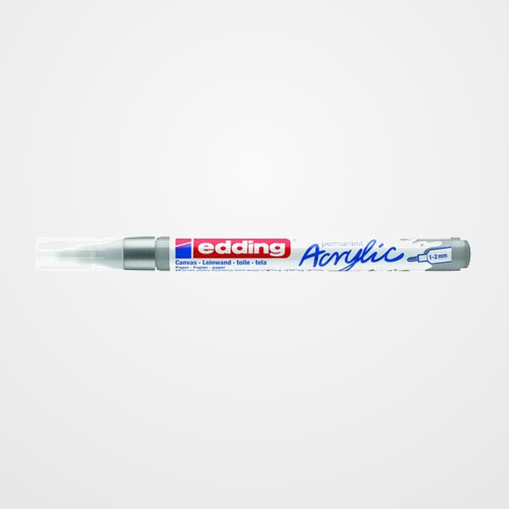 MARCADOR ACRYLIC EDDING 5300 CONICO (1-2 mm) PLATA