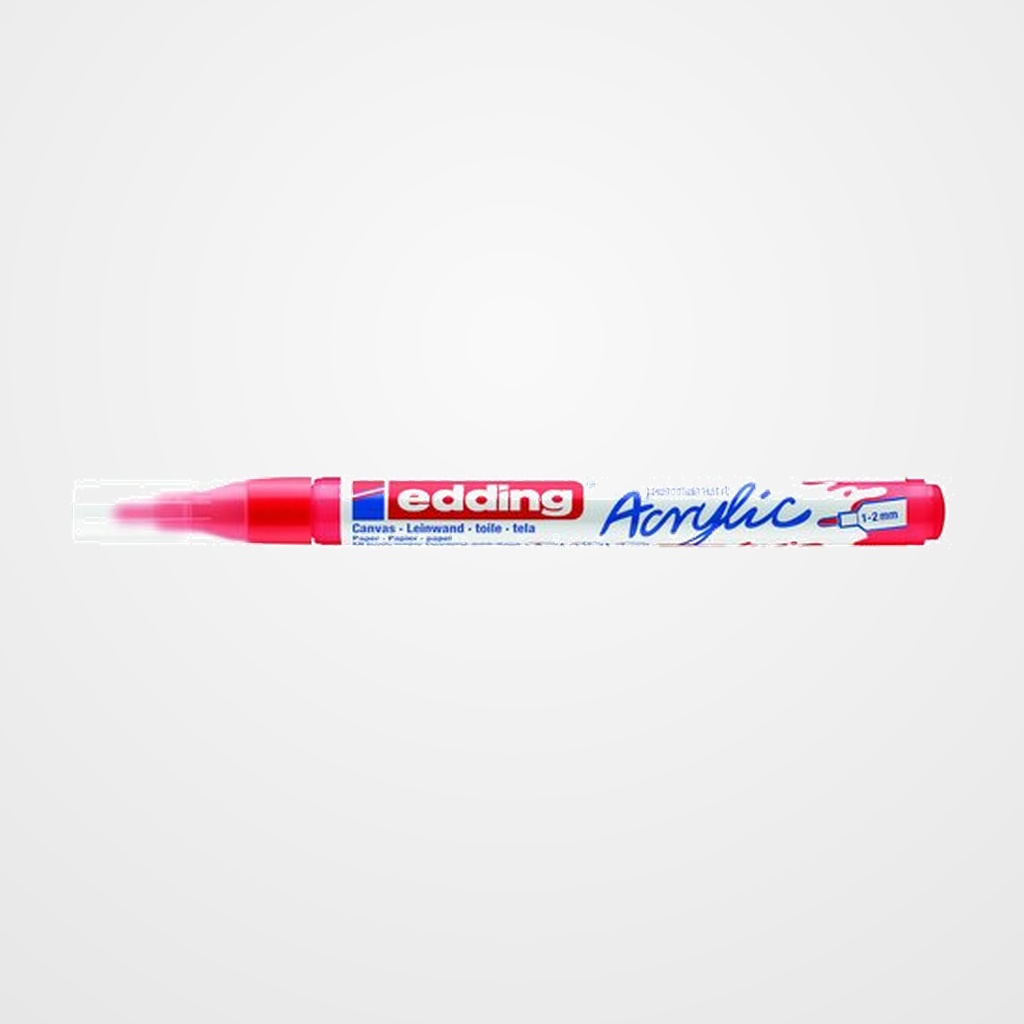 MARCADOR ACRYLIC EDDING 5300 CONICO (1-2 mm) ROJO TRAFICO