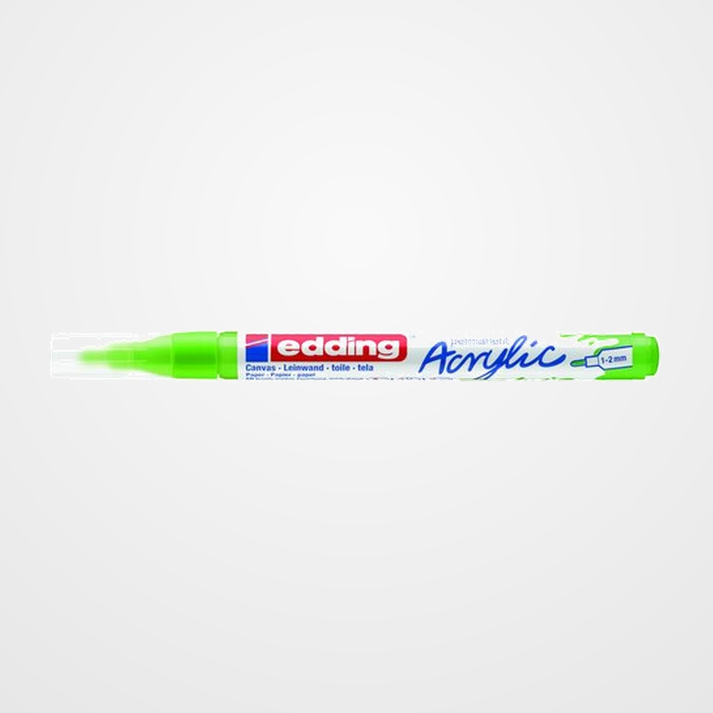 MARCADOR ACRYLIC EDDING 5300 CONICO (1-2 mm) VERDE LIMON