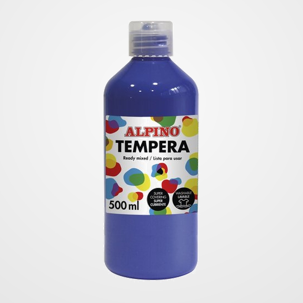 TEMPERA ALPINO LIQUIDA  500 ml (botella) AZUL ULTRAMAR