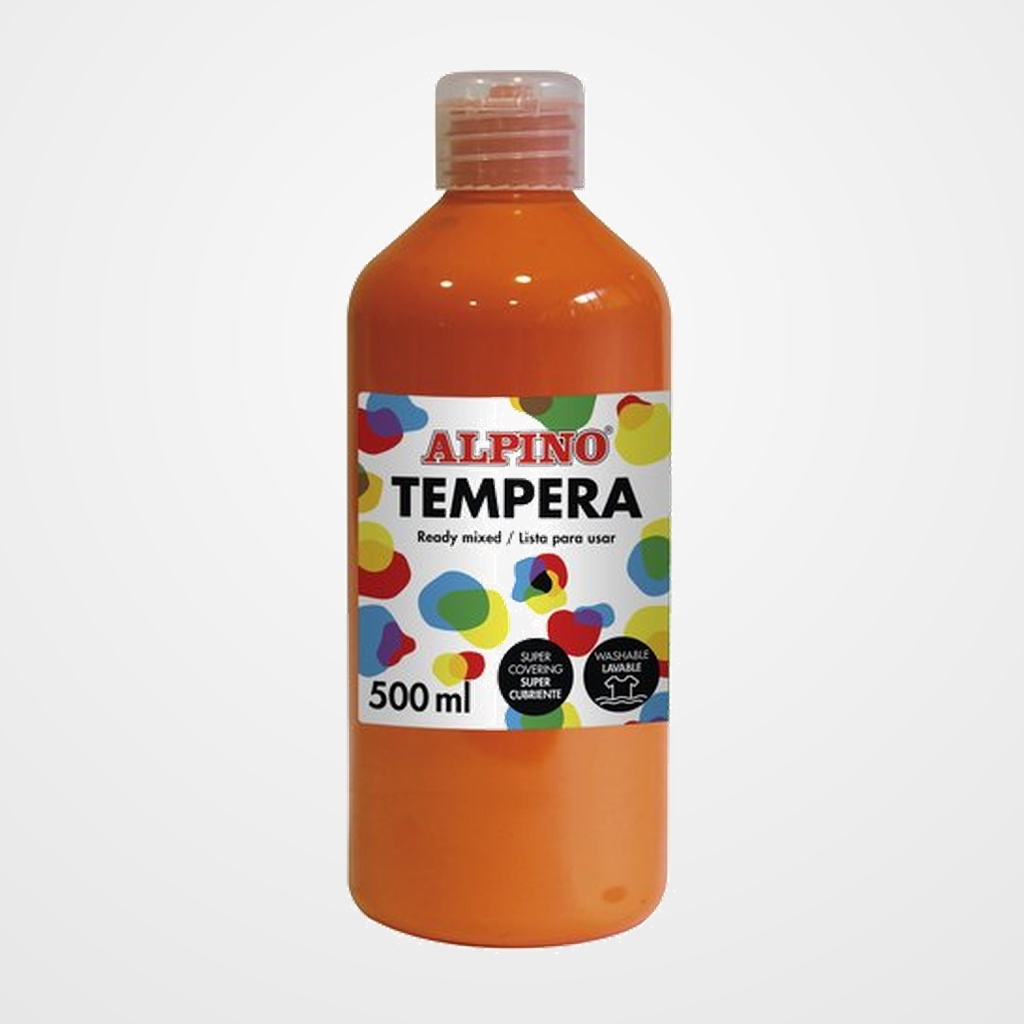 TEMPERA ALPINO LIQUIDA  500 ml (botella) NARANJA