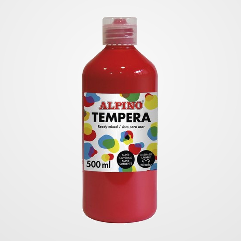 TEMPERA ALPINO LIQUIDA  500 ml (botella) ROJO
