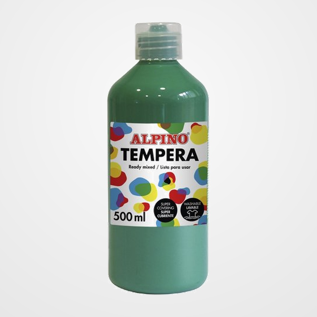 TEMPERA ALPINO LIQUIDA  500 ml (botella) VERDE PRADO