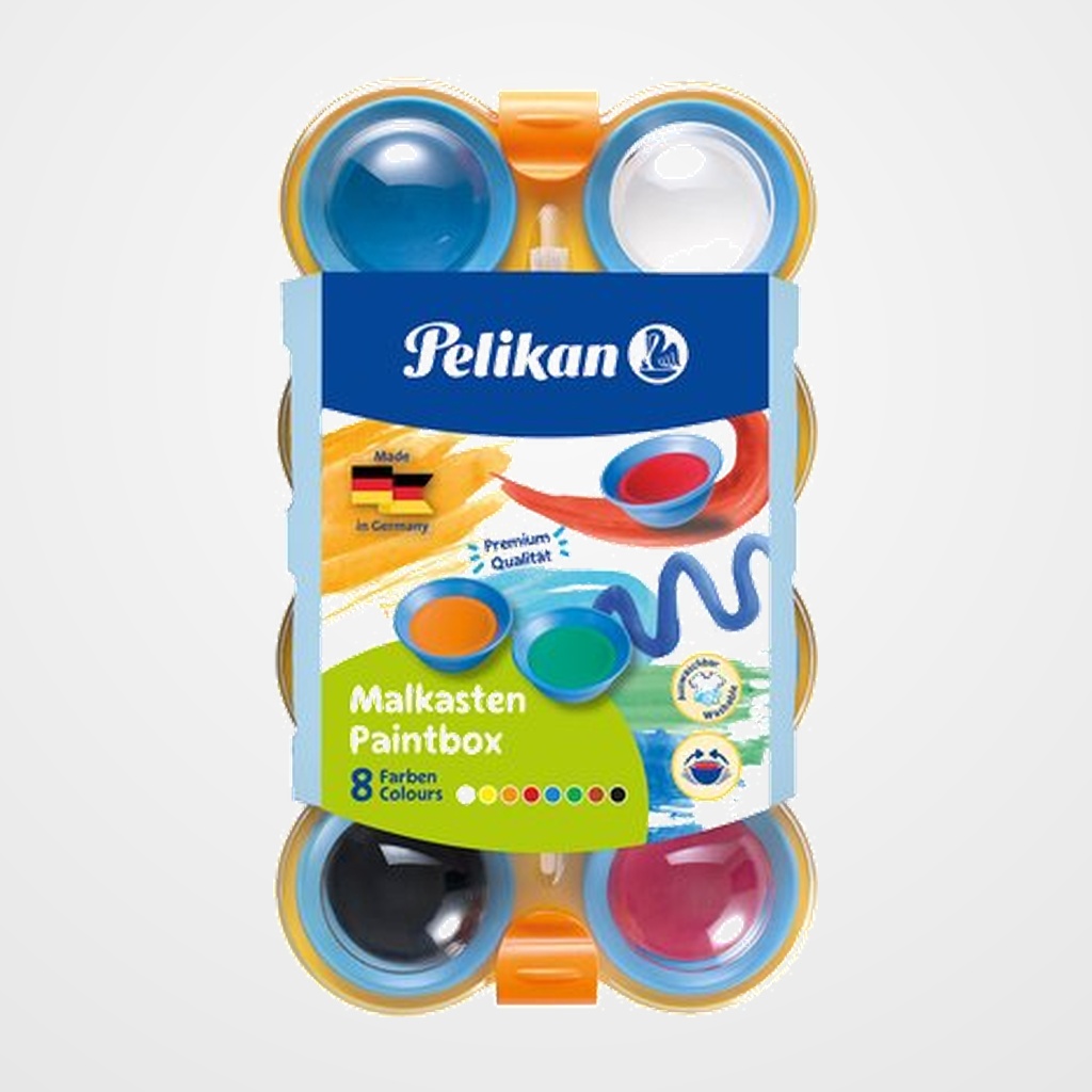 ACUARELAS PELIKAN 755/8 INFANTIL ESTUCHE de 8 con pincel (723122)